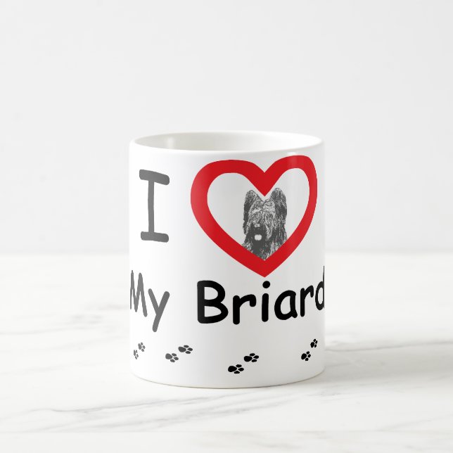 I Love My Briard Coffee Mug (Center)