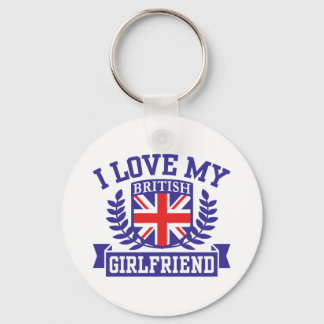 I Love My British Girlfriend Keychain