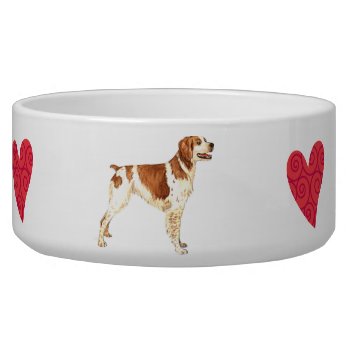 I Love My Brittany Bowl by DogsInk at Zazzle