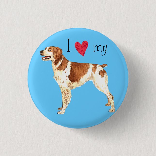 I Love my Brittany Button (Front)
