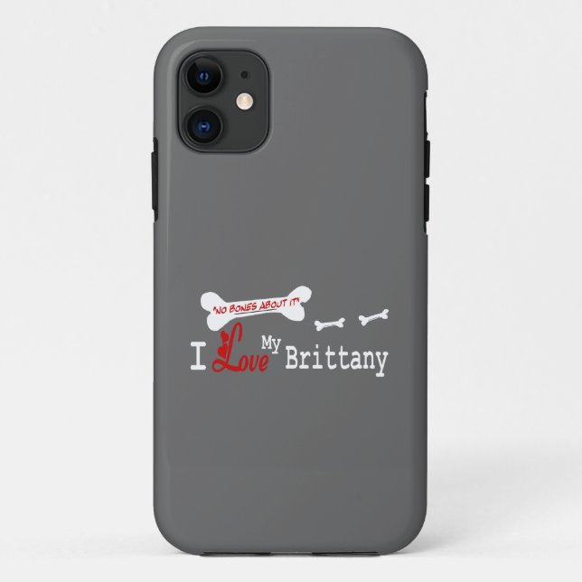 I Love My Brittany Spaniel Case-Mate iPhone Case (Back)
