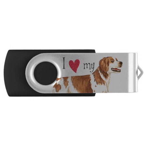 I Love my Brittany USB Flash Drive