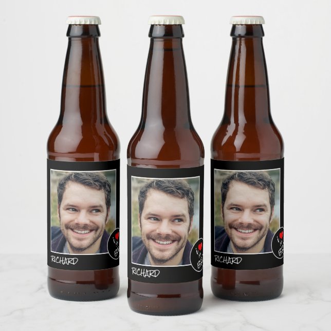 I Love My Bro, Custom Photo – Personalized Beer Bottle Label (Bottles)