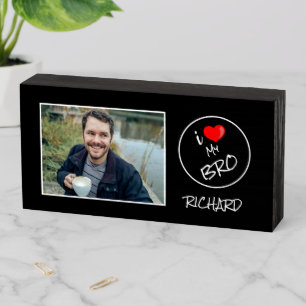 I Love My Bro, Custom Photo – Personalized Wooden Box Sign