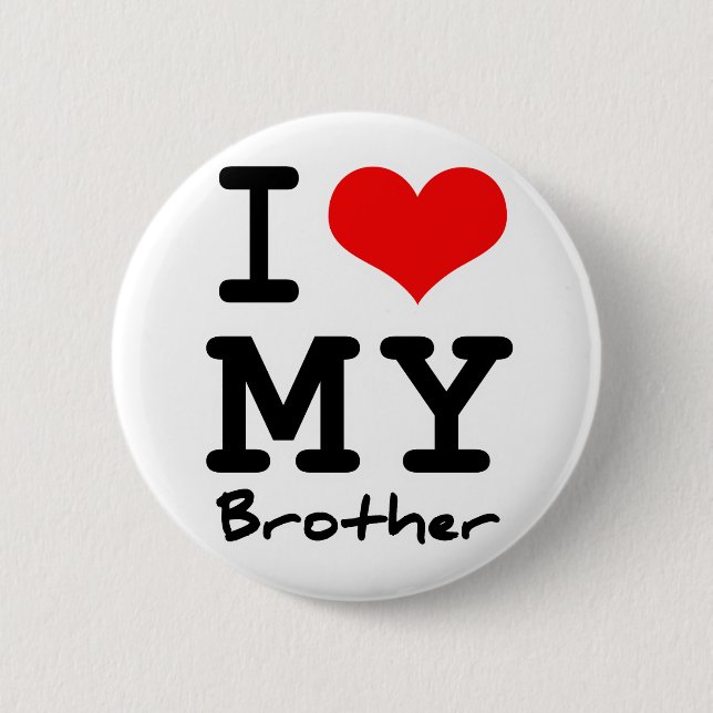I Love My Brother Button (Front)