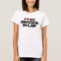 I Love Heart My Brother Ladies T-Shirt
