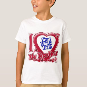 I Love My Brother red heart - photo T-Shirt