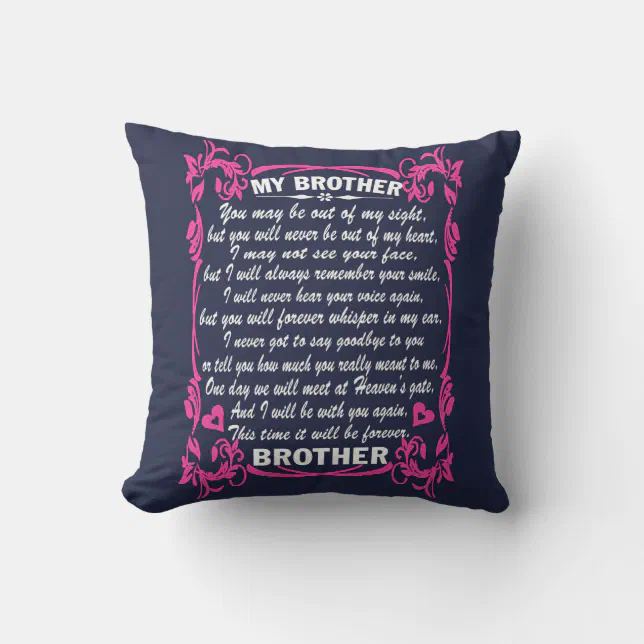 I love my brother throw pillow Zazzle