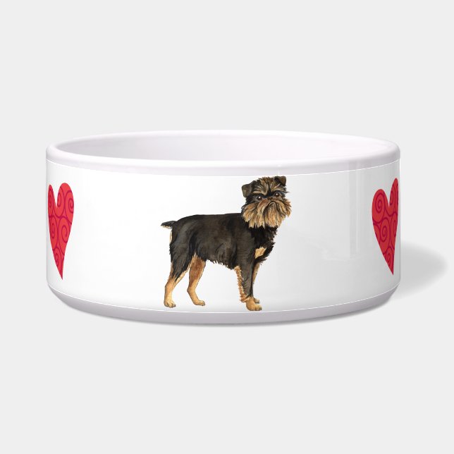 I Love my Brussels Griffon Bowl (Right)