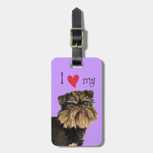 I Love my Brussels Griffon Luggage Tag