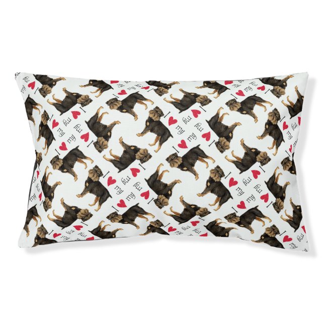 I Love my Brussels Griffon Pet Bed (Front)