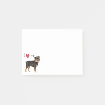 I Love My Brussels Griffon Post-it Notes by DogsInk at Zazzle