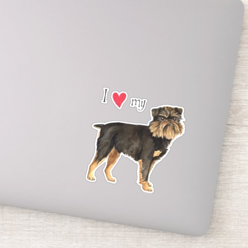 I Love my Brussels Griffon Vinyl Sticker