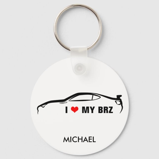 I Love My BRZ Keychain (Front)