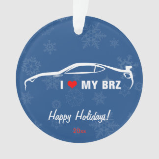 I Love My BRZ Ornament