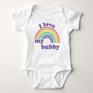 I Love My Bubby - Cute Rainbow Baby Bodysuit