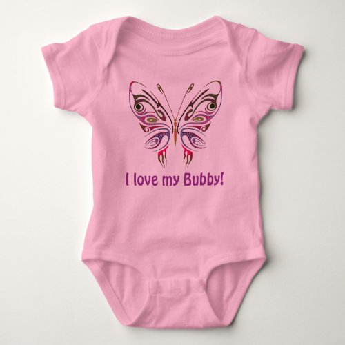 I Love My Bubby Personalized Baby Bodysuit