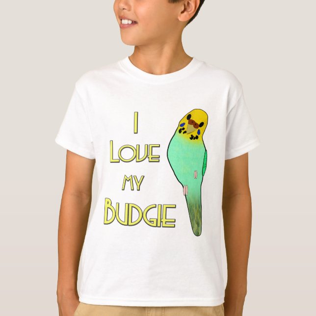 I Love My Budgie T-Shirt (Front)