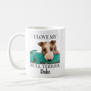 I Love my Bull Terrier Dog Breed Photo Name Coffee Mug
