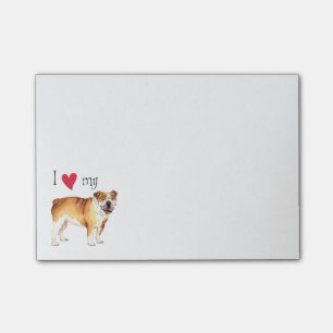 I Love my Bulldog Post-it Notes