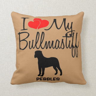 I Love My Bullmastiff Dog Breed Pillow