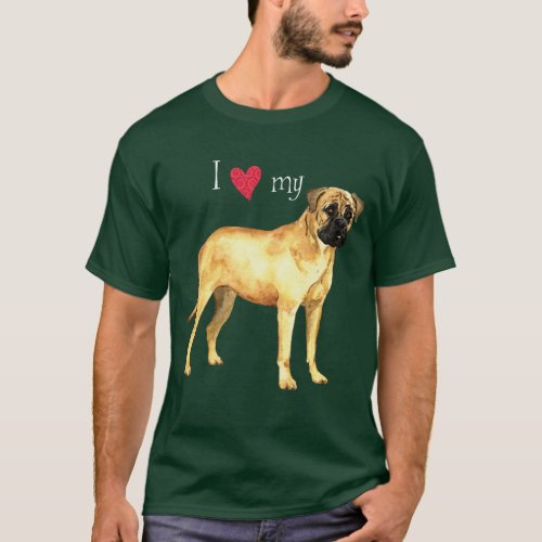 I Love my Bullmastiff T_Shirt