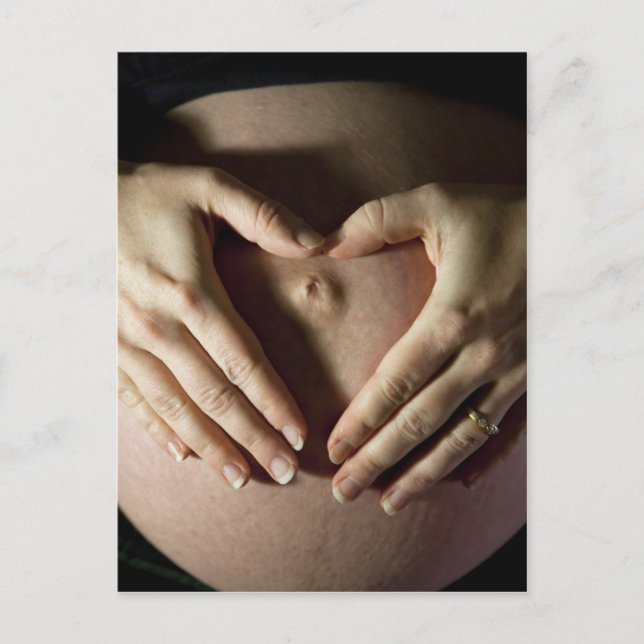 I Love My Bump Announcement Postcard (Front)