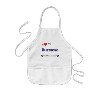 I Love My Burmese (Multiple Cats) Kids' Apron