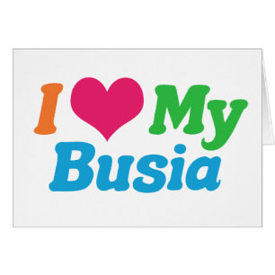 I Love My Busia Polish Grandma Card