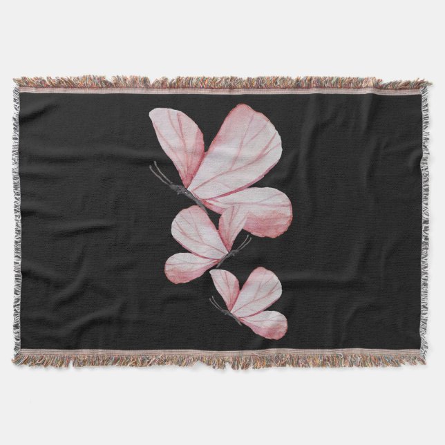 I Love My Butterfly Gifts Throw Blanket (Front)