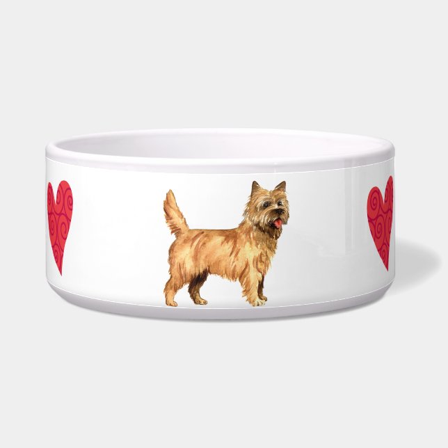 I Love my Cairn Terrier Bowl (Right)