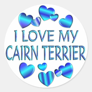 I Love My Cairn Terrier Classic Round Sticker