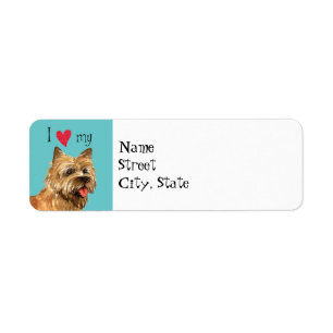 I Love my Cairn Terrier Label