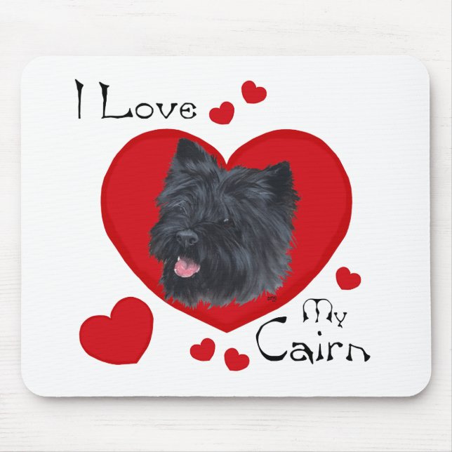 I Love My Cairn Terrier Mouse Pad (Front)