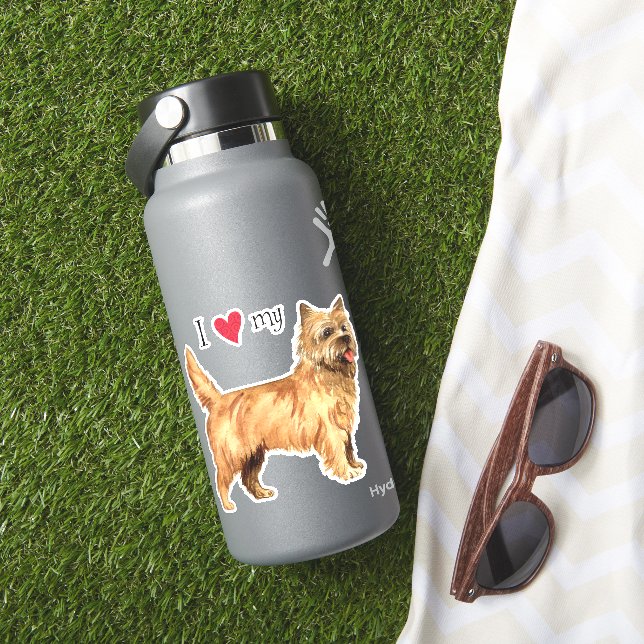 I Love my Cairn Terrier Vinyl Sticker (HydroFlask Insitu)