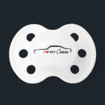 I Love My Camaro Pacifier<br><div class="desc">Chevy Camaro black silhouette logo. I love my Camaro. American Classic Car.</div>
