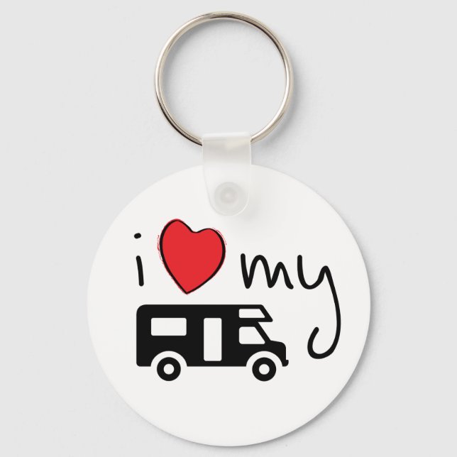 I love my camper. I love my camper. Holiday Keychain (Front)