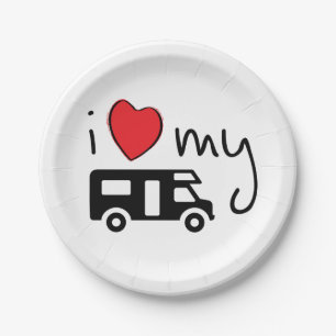 I love my camper. I love my camper. Holiday Paper Plates