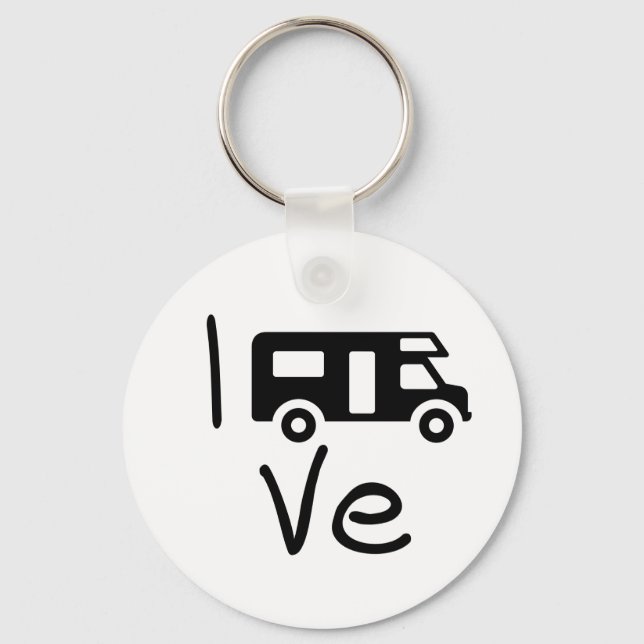 i love my camper. Ik hou van mijn camper. Vakantie Keychain (Front)