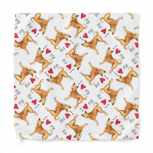 I Love my Canaan Dog Bandana