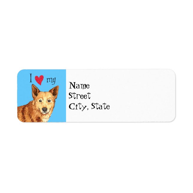 I Love my Canaan Dog Label (Front)