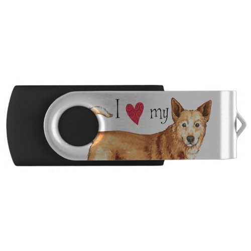 I Love my Canaan Dog USB Flash Drive