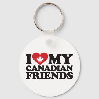 I Love My Canadian Friends Keychain
