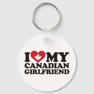 I Love My Canadian Girlfriend Keychain