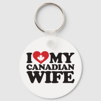 I Love My Canadian Wife Keychain