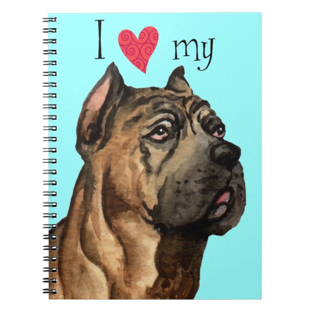 I Love my Cane Corso Notebook (Front)
