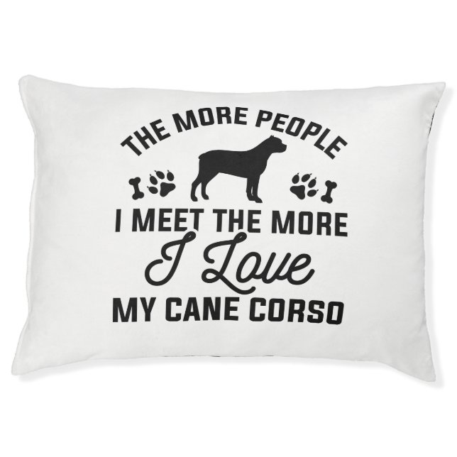 I Love My Cane Corso Pet Bed (Front)