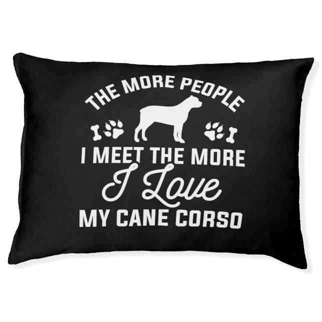 I Love My Cane Corso Pet Bed (Front)