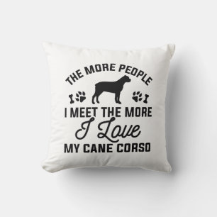 I Love My Cane Corso Throw Pillow