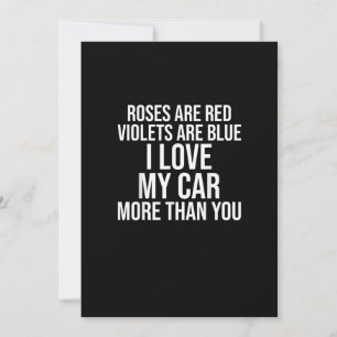 I Love My Car More Than You Funny Car Lover Design Holiday Card